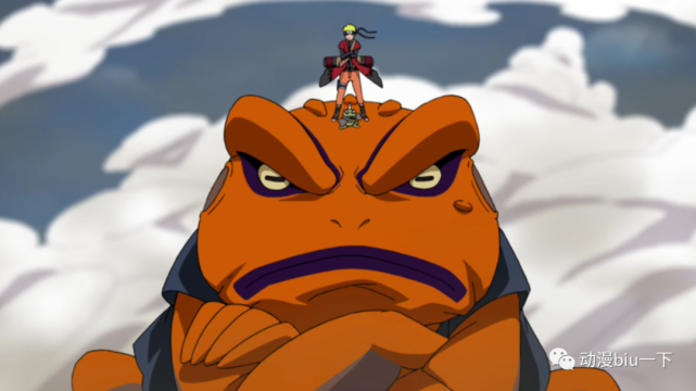 此时的鸣人也能够站在蛤蟆吉的头上了,而妙木山的蛤蟆的成长速度也是