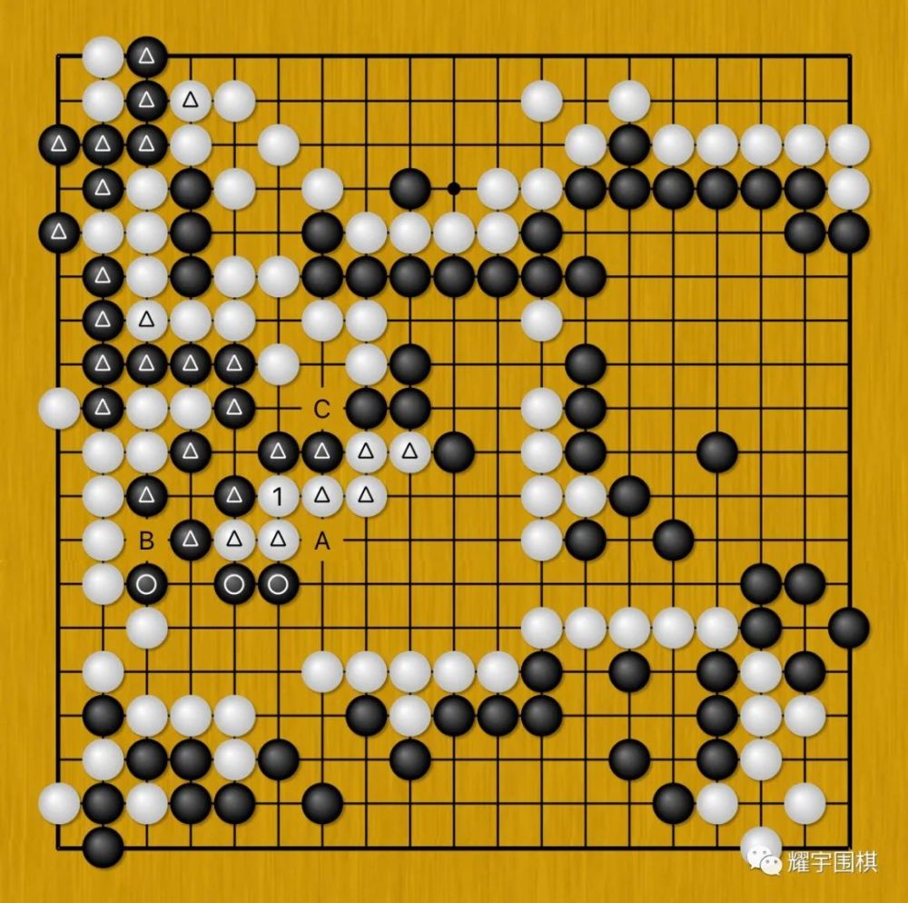 防的是黑a位利用白三角六子棋筋的弱点反杀白棋的手段;攻的是掐住了左