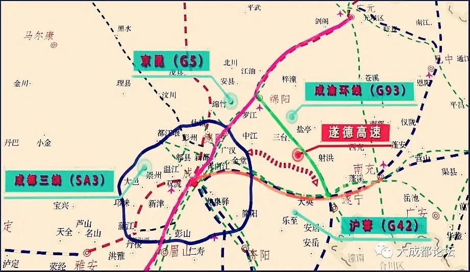 遂德高速遂宁至德阳中江高速公路进展