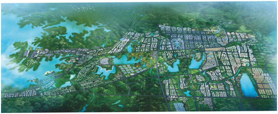 漳河新区城市规划鸟瞰图