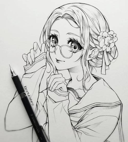 铅笔手绘系列女生动漫头像来了快来收藏吧