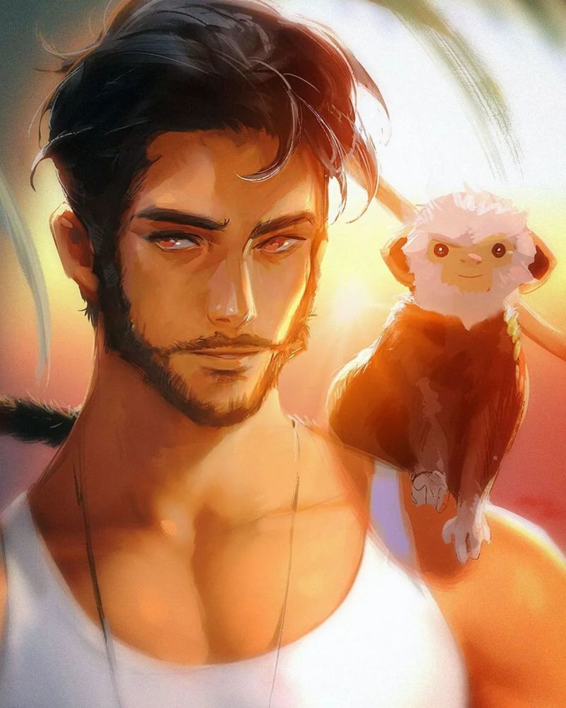 这组插画的光效处理绝了!眼睛要触电!