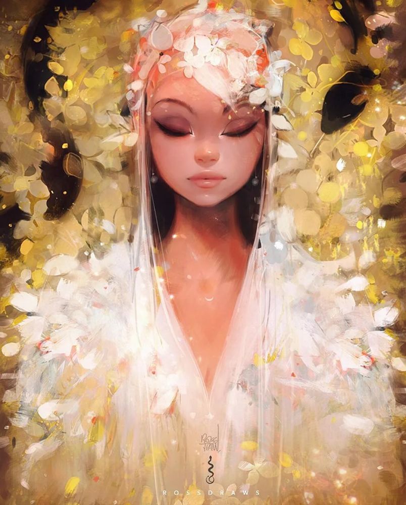 这组插画的光效处理绝了!眼睛要触电!