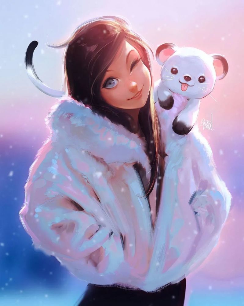 这组插画的光效处理绝了!眼睛要触电!