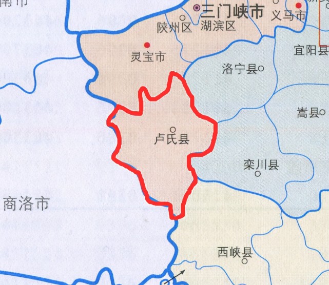 县,栾川县,南接西峡县,西交陕西省洛南县,丹凤县,商南县,北接灵宝市