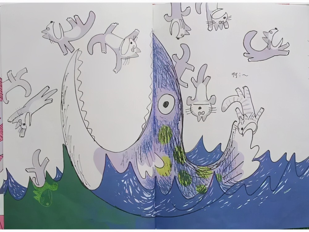 《十一只猫捉大鱼》:极简风的细腻表达,让孩子体会到团结的力量_腾讯