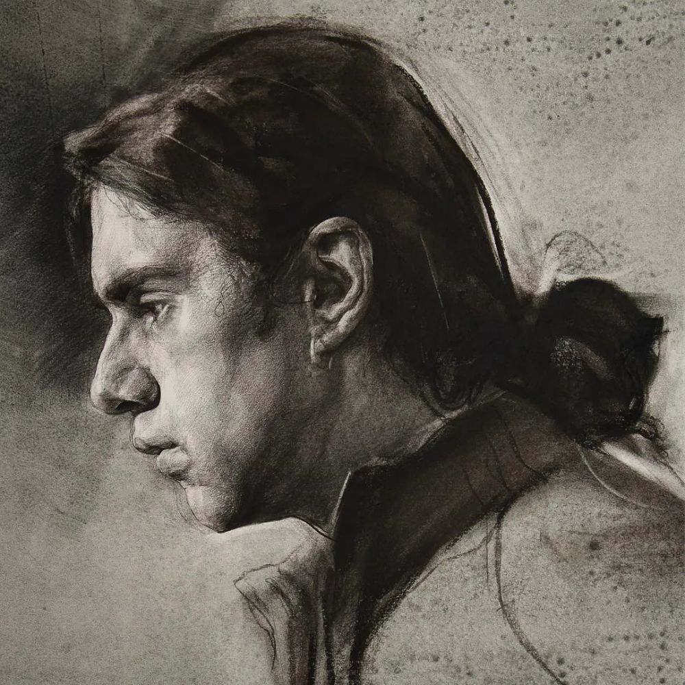 救命啊每次用木炭条画画都有一种自己蛮牛的感觉