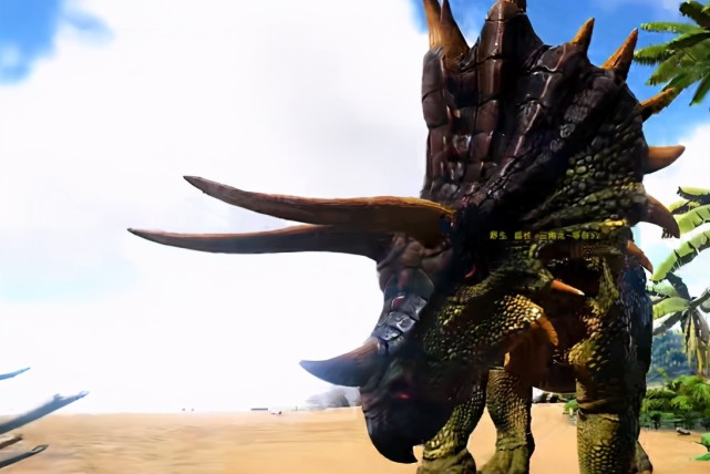 遇到危险从不逃跑方舟生存进化三角龙性格凶猛强悍