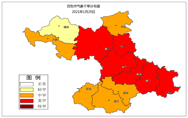 百色未来一周天气阴雨为主干旱持续易雾霾