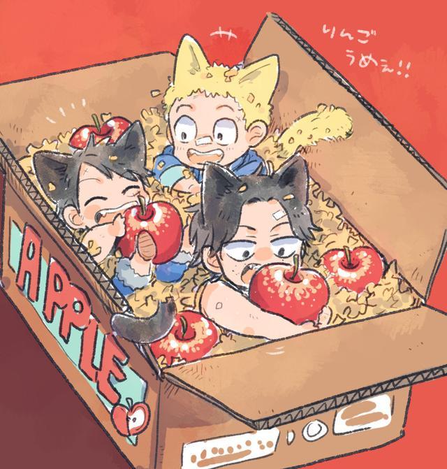 海贼王asl冬日插画分享三兄弟开烤肉店路飞馋出口水