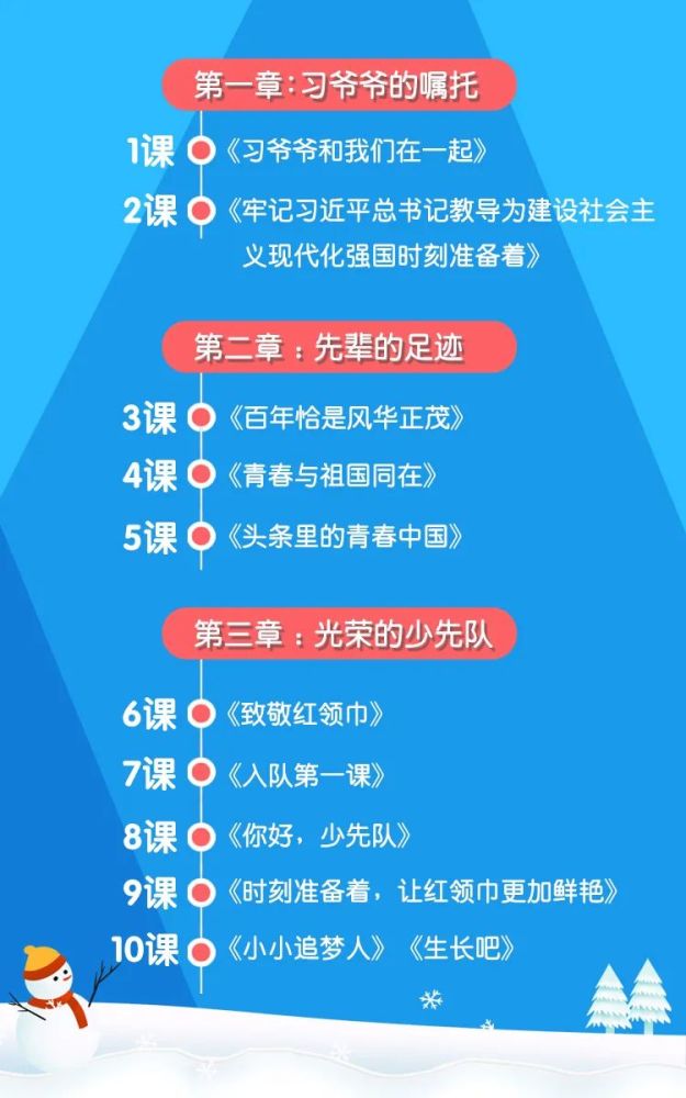 全体少先队员寒假10课上线啦