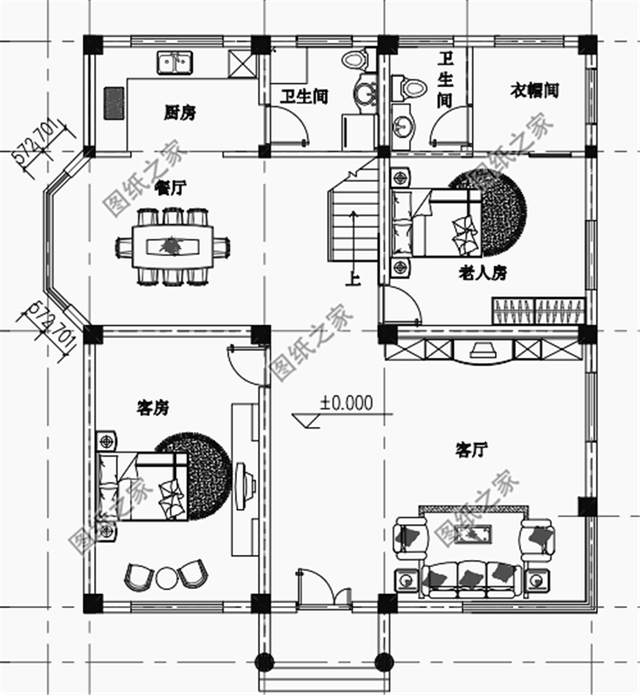 開間11米農村建房方案設計圖,總會讓人眼前一亮,忍不住多看幾眼