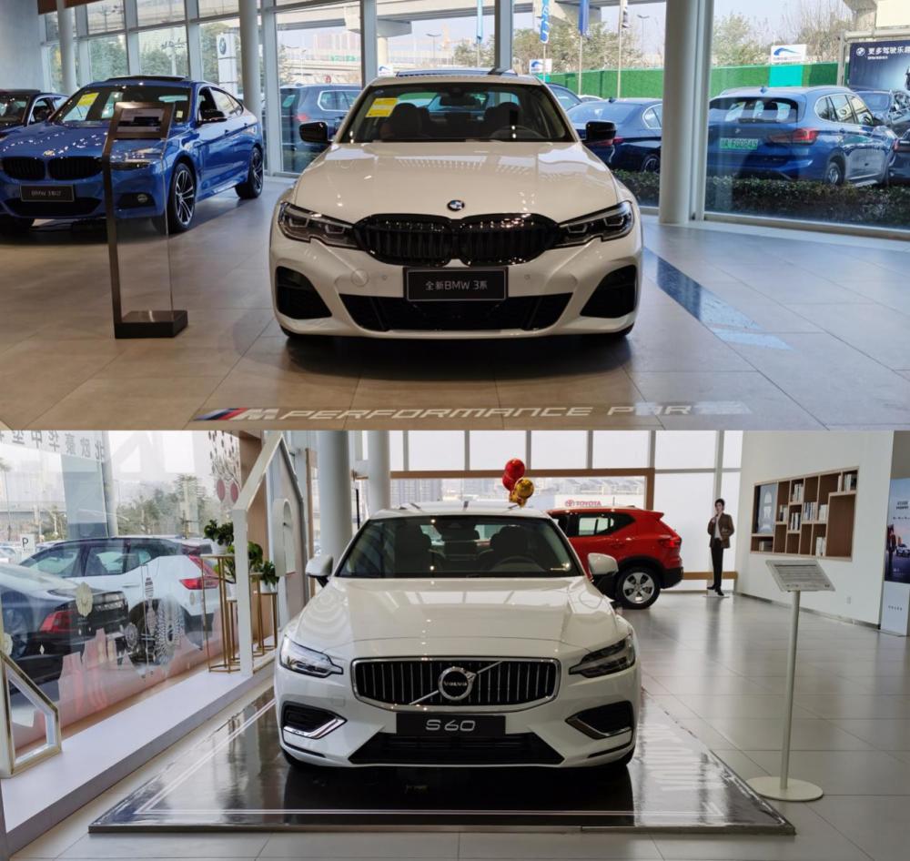 4s店实测沃尔沃s60和宝马330i,身高1.8m以下别愁空间不够用