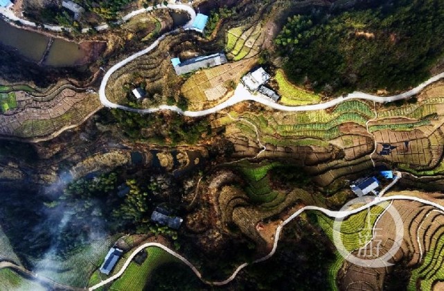 重慶雲陽:高山生態村 冬景似畫廊