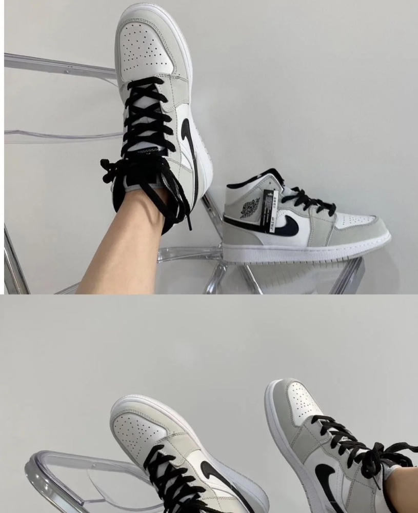 aj1烟灰小dior显瘦中帮球鞋