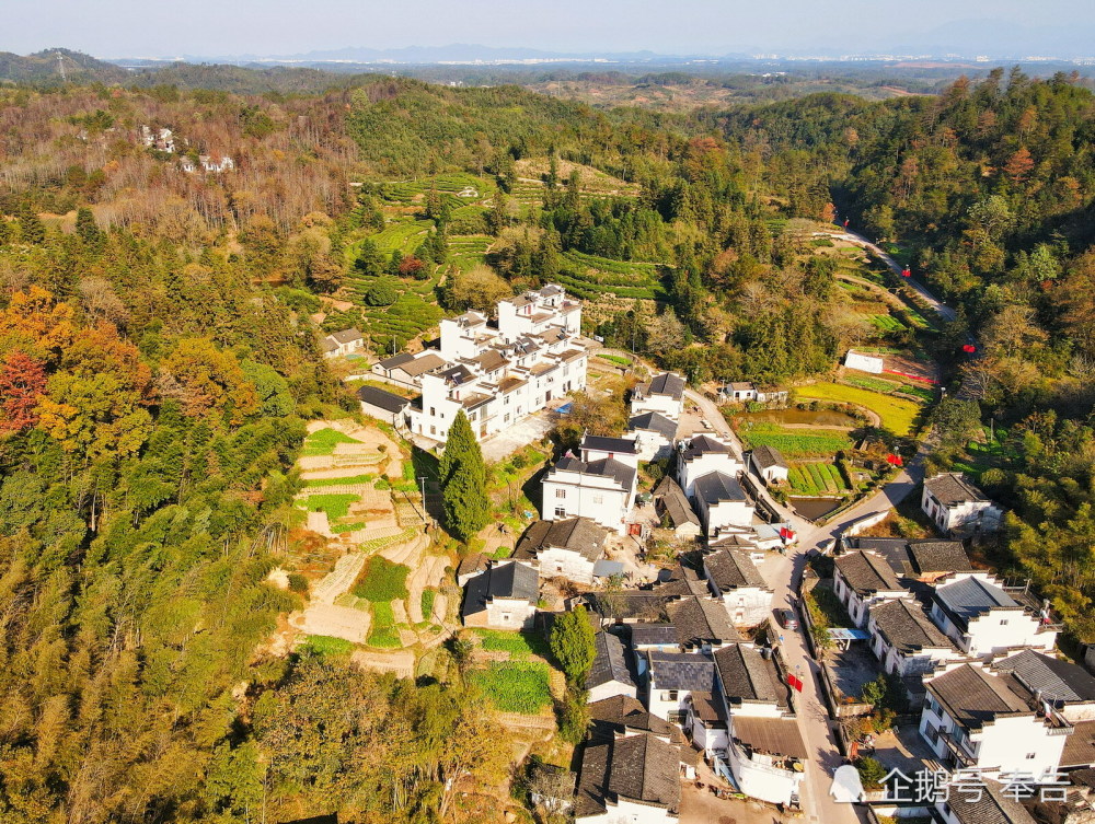 黄山休宁黄村状若燕巢四周青山绿水著名的进士第就坐落村中
