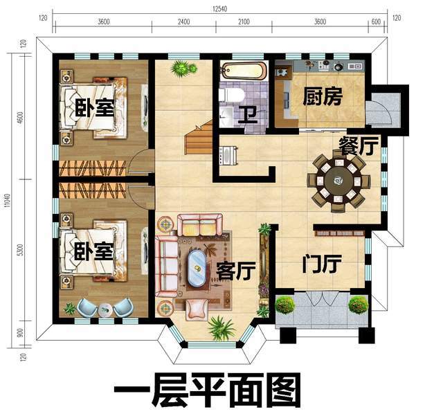 農村自建二層樓房戶型設計圖,外觀大氣有模有樣,好看又實用