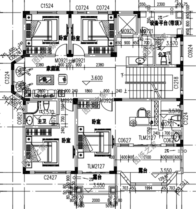 農村自建二層樓房戶型設計圖,外觀大氣有模有樣,好看又實用