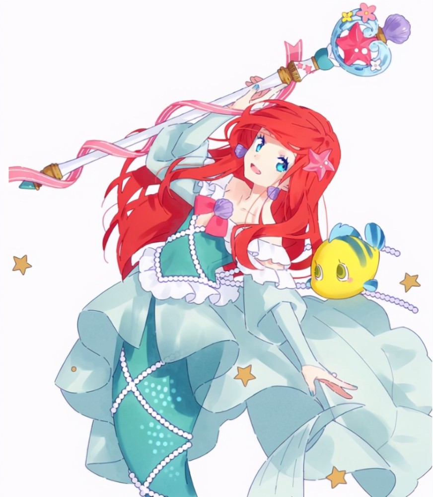 迪士尼公主拿起魔杖变身魔法少女的白雪白丝袜配公主鞋美哭了