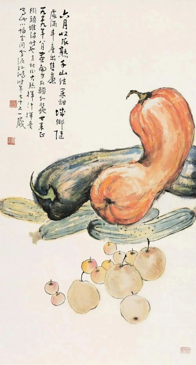 蔬果画得雅也可成大家少为人知的孙雪泥花鸟画作品