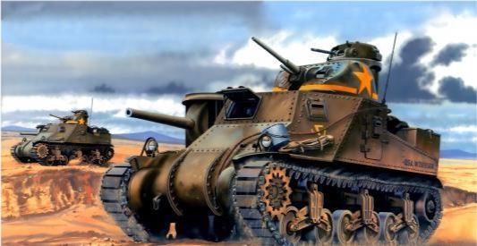 二战初期大英帝国抵抗纳粹的新鲜血液m3格兰特李坦克