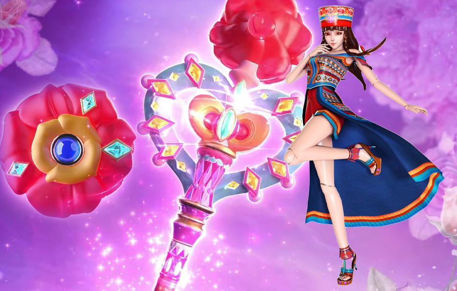 黑香菱原本的服饰建模,一身异域的服饰,是所有仙子中唯一佩戴帽子的