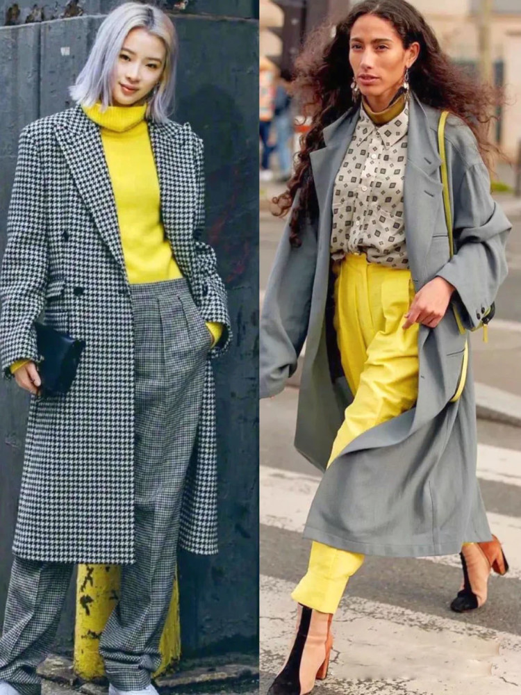 三,小面积的亮丽黄极致灰是我们日常中还是蛮常见也是比较好搭配的