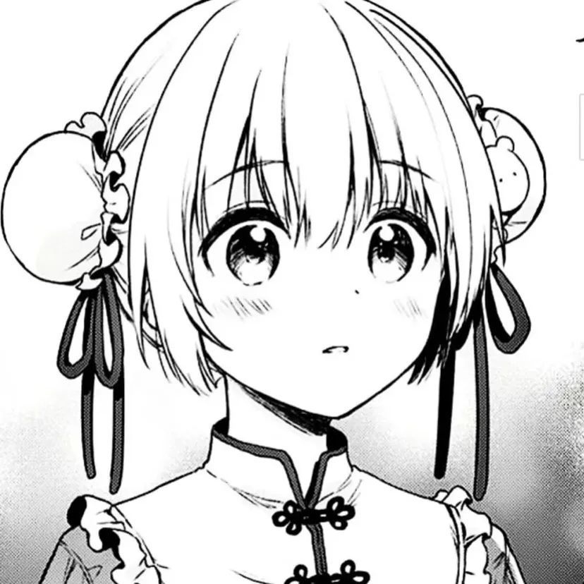 动漫女头优质日系手绘黑白漫画风