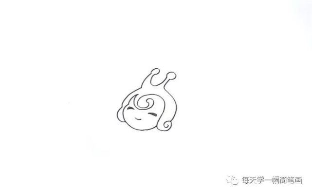 每天学一幅简笔画-田螺姑娘怎么画