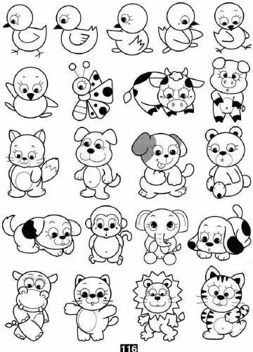 每天学一幅简笔画100个动物简笔画送给放寒假的小朋友们