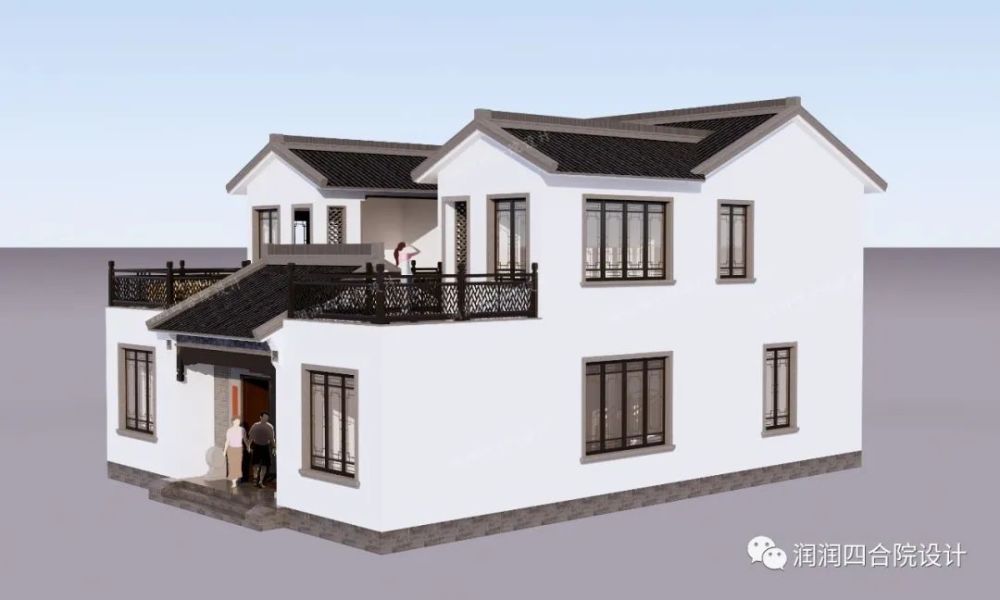 精致小型四合院,面宽12米广东中式四合院别墅——润润四合院设计刘鹰