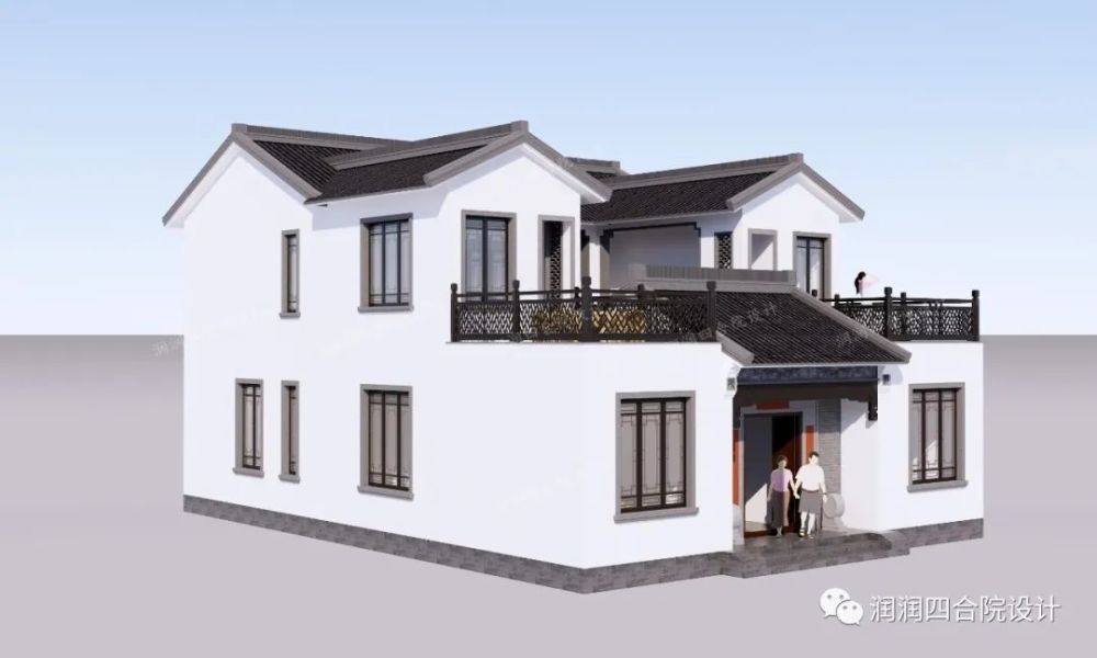 精致小型四合院,面宽12米广东中式四合院别墅——润润四合院设计刘鹰