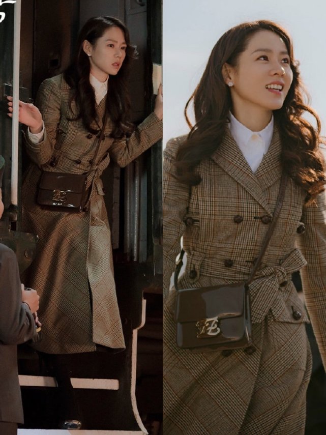 孙艺珍真是穿搭能力者大衣针织碎花全都能驾驭不愧是玄彬真爱