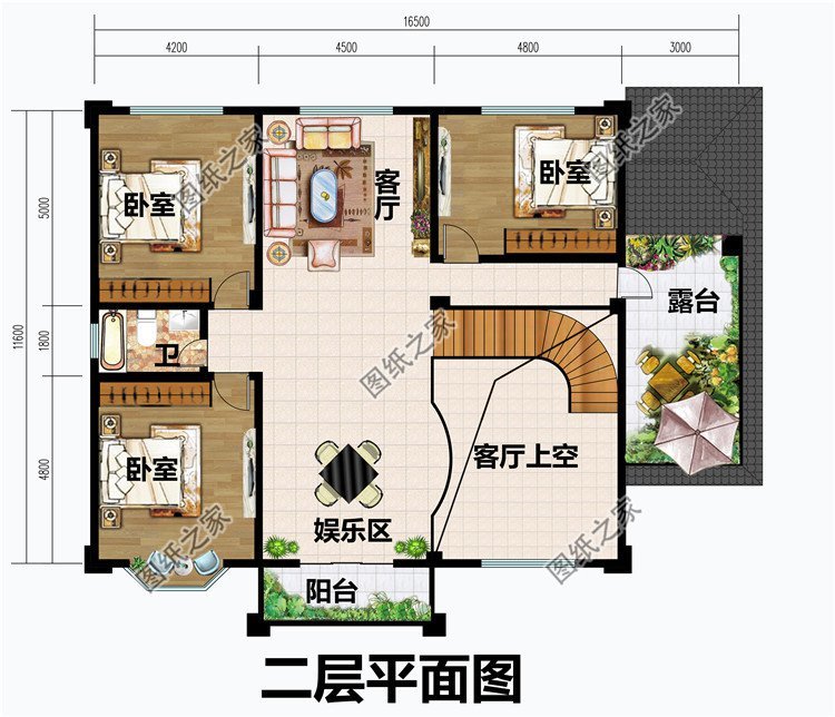 側面帶獨立廚房或車庫設計的二層自建房,重新定義空間,合理佈局!