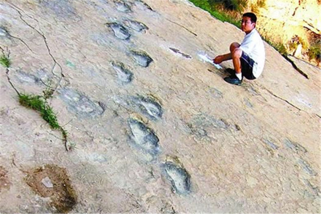 陕西神木县一百多个巨大脚印,是成人脚印的一倍,巨人留下的吗?