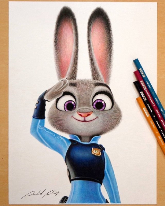 彩铅动漫立体画