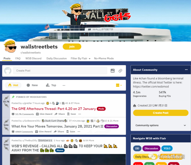 西装戴墨镜的男性,一个华尔街路标的截图,和一个"bets(下注)"的单词