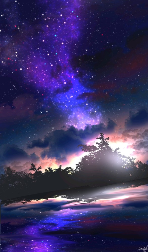 蓝色壁纸 星空梦想