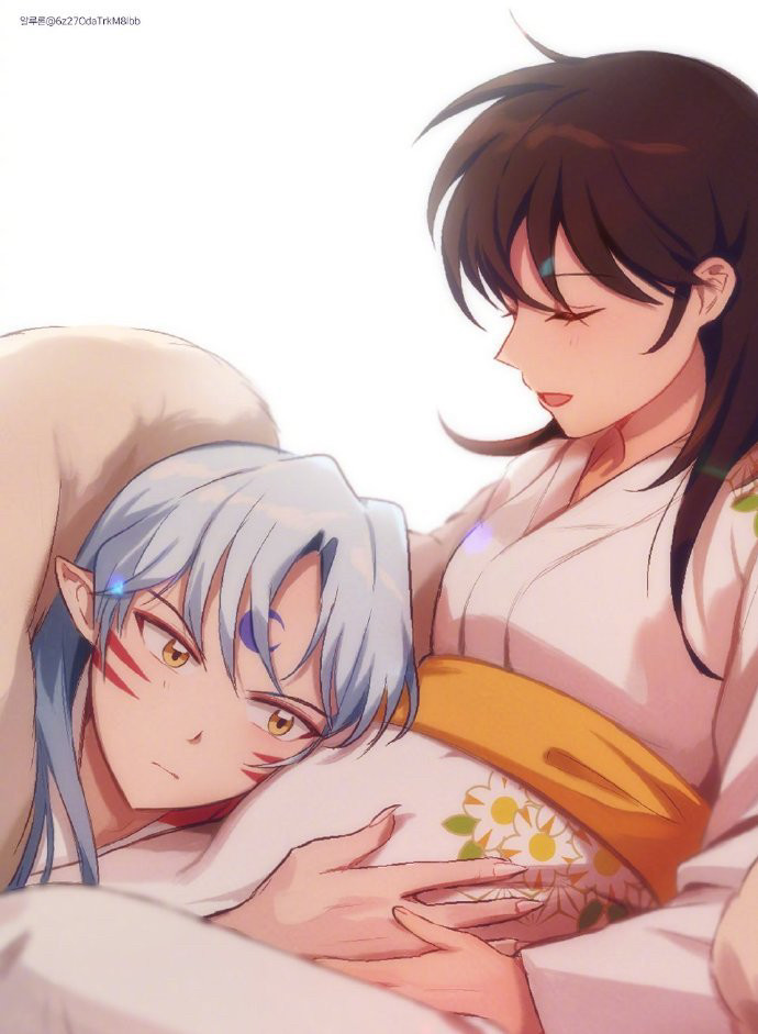 动漫壁纸|一组杀生丸和玲的婚后生活,好甜呀～可做情侣头像_腾讯新闻