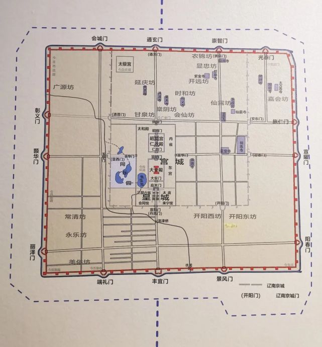 图丨金中都平面布局图嘟宝按照金中都的中轴线和辽开阳门的所在位置