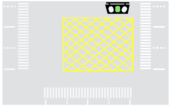机动车道内即使有临时停车标志,在车道两侧画有黄色网格线内是坚决不