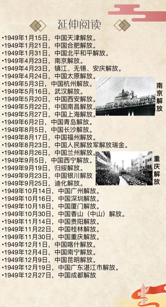 建党百年大事记新中国成立之1949