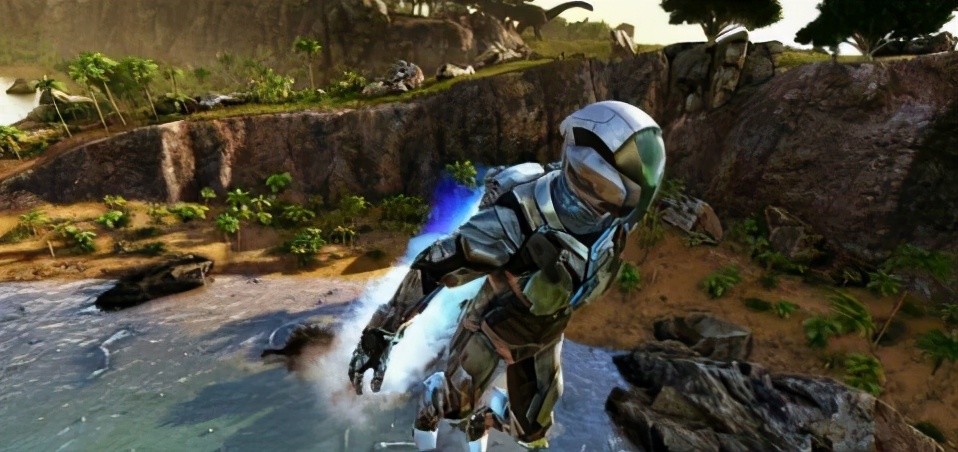 能力无解主播靠着泰克套装称霸方舟生存进化手游