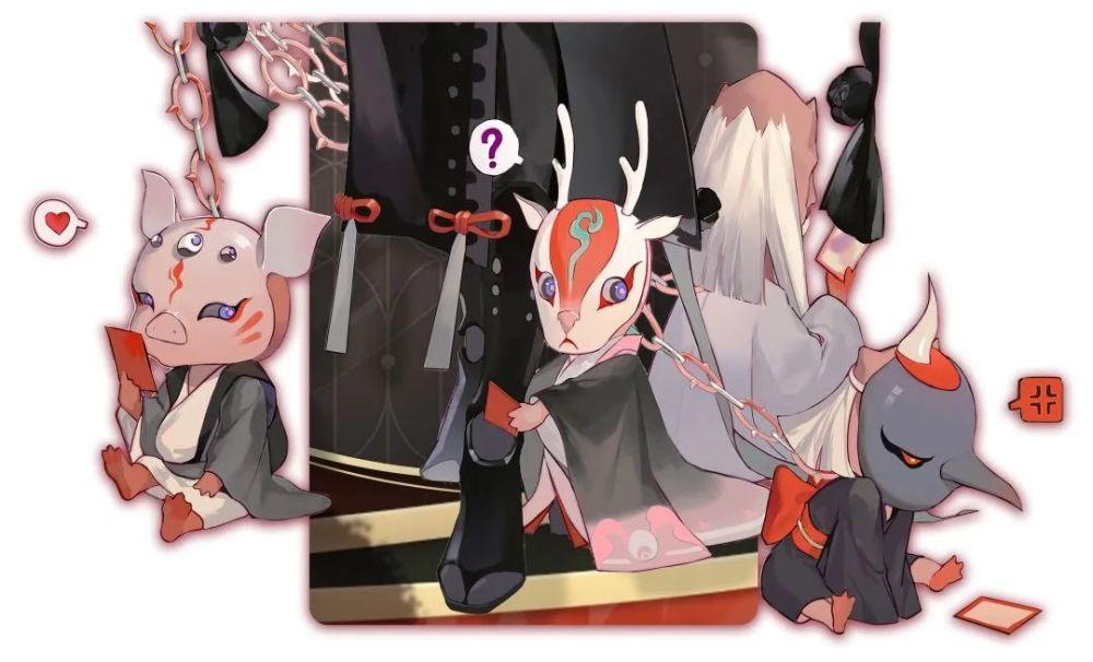 鬼手一张的花札上,都是怎样的图案呢围绕在鬼童丸脚边锁链的另一端,与