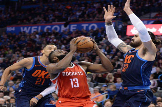 天雷勾动地火雷霆被火箭吊起来打格林与哈登联合打爆