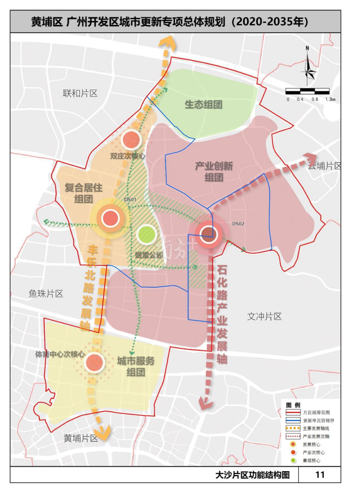 34平方公里,规划主导功能定位为产业主导更新,重点推动工业产业区块线