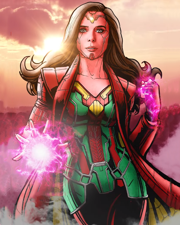 科幻角色合体化旺达幻视融合超赞你看哥斯拉变成啥样