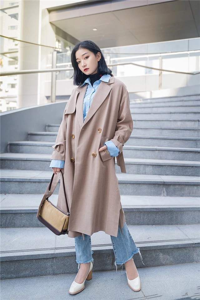 长大衣 直筒裤,适合微胖女生的显瘦穿搭