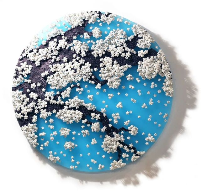 一幅漂亮的风景画刚想评价定睛一看是由珠子组成的直接惊了