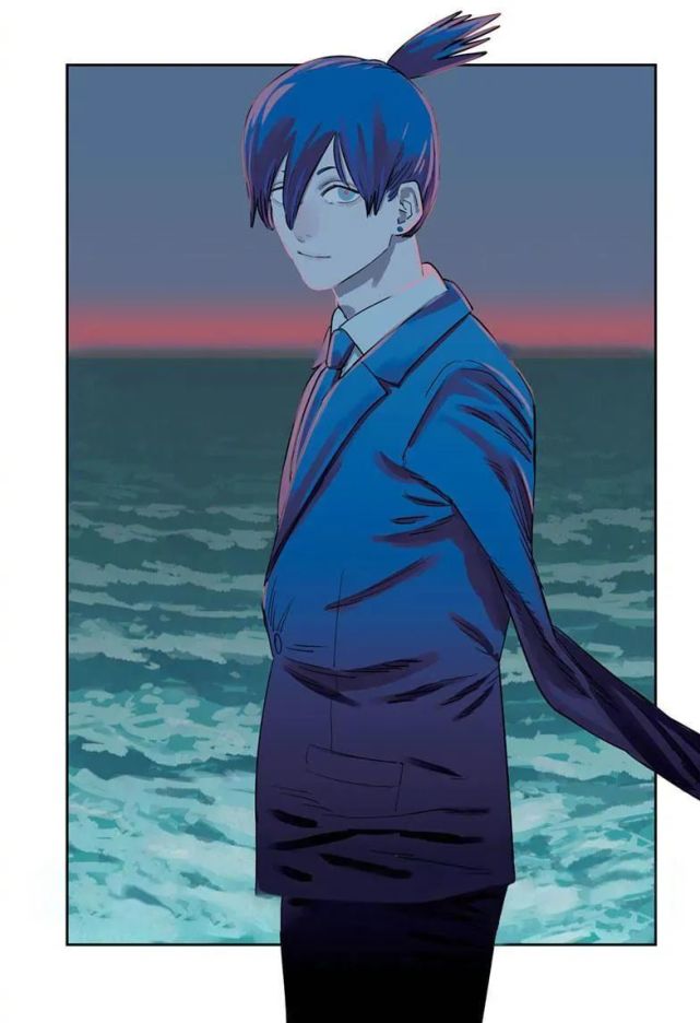 电锯人漫画封面彩页存了当壁纸吧